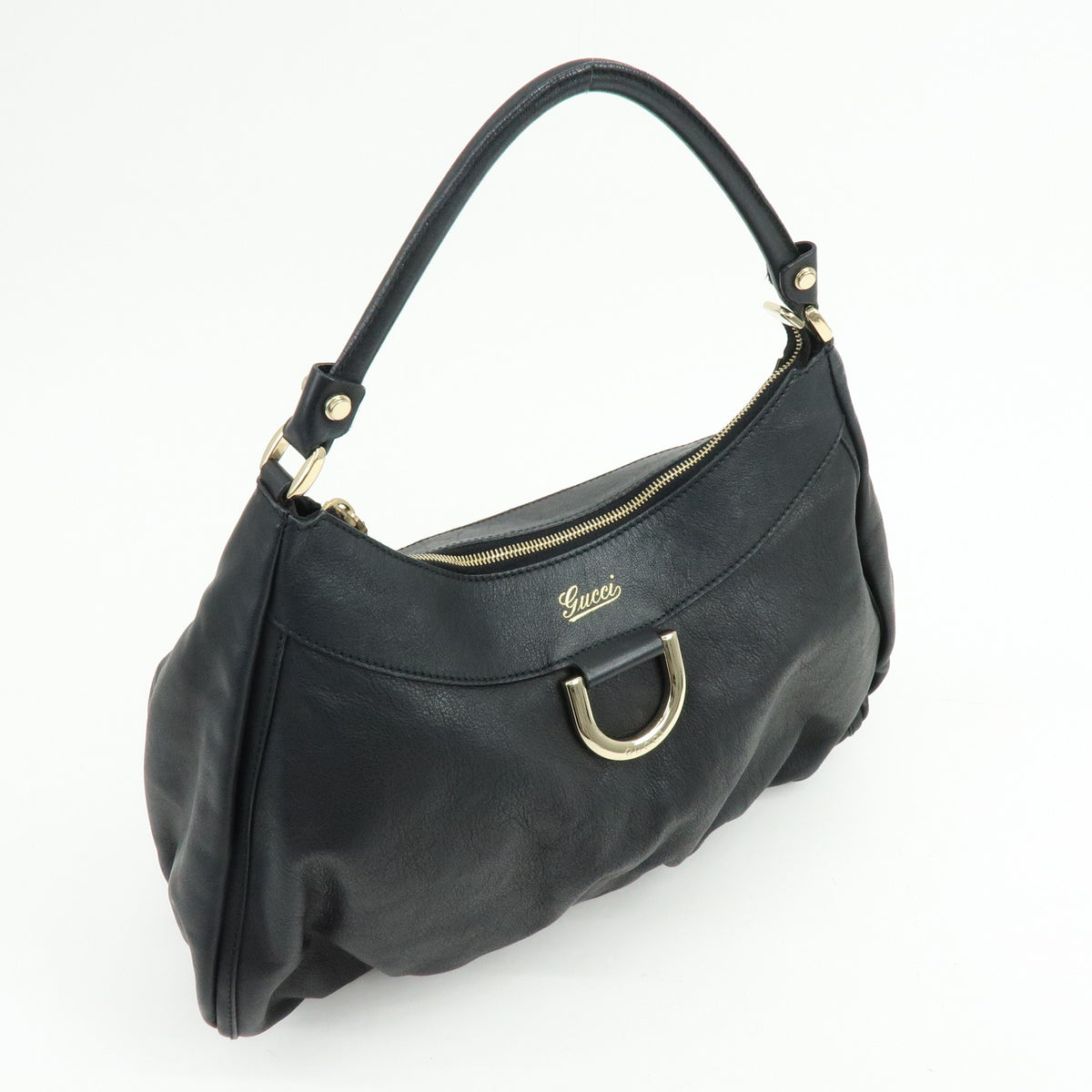 GUCCI Abbey Leather Shoulder Bag Hand Bag Black 189833