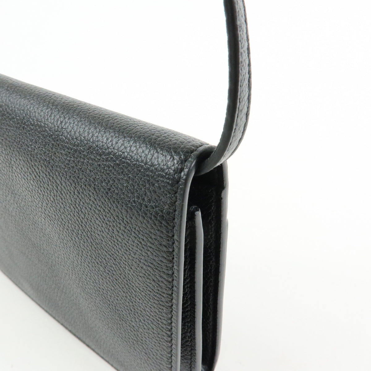 BALENCIAGA Small Logo Leather Crossbody Bag Shoulder Bag black 674892