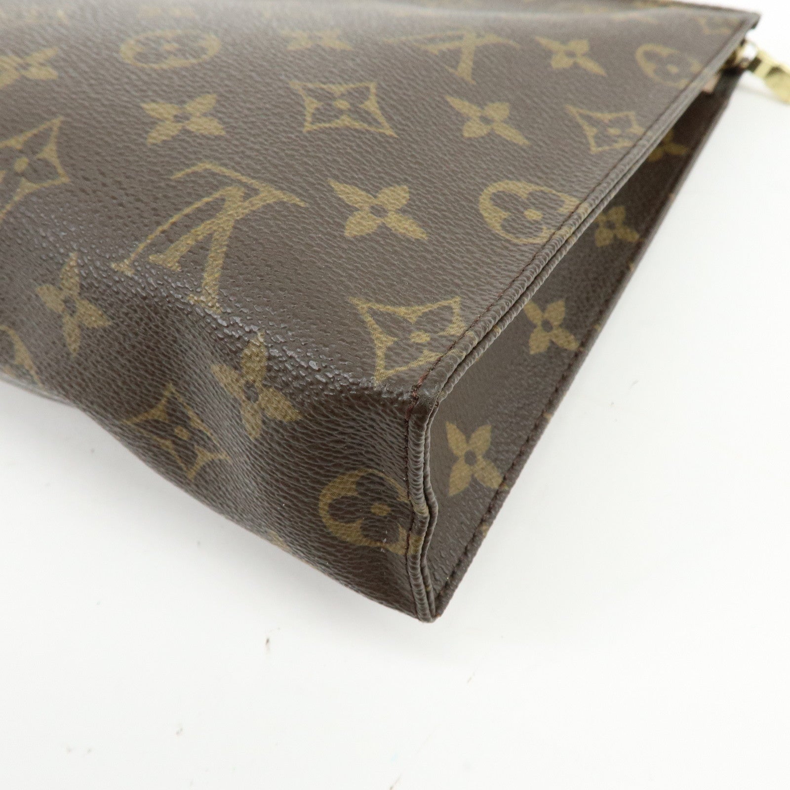 Louis Vuitton Monogram Poche Toilette 26 Clutch Bag Brown M47542