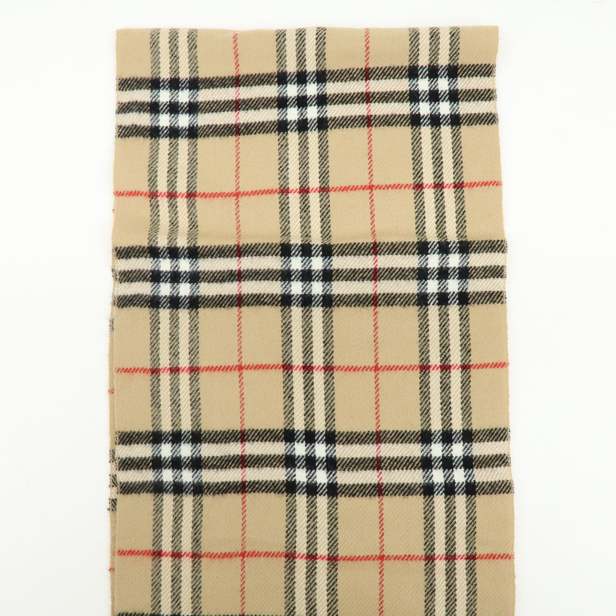 BURBERRY Nova Plaid Wool 100% Scarf Shawl Beige