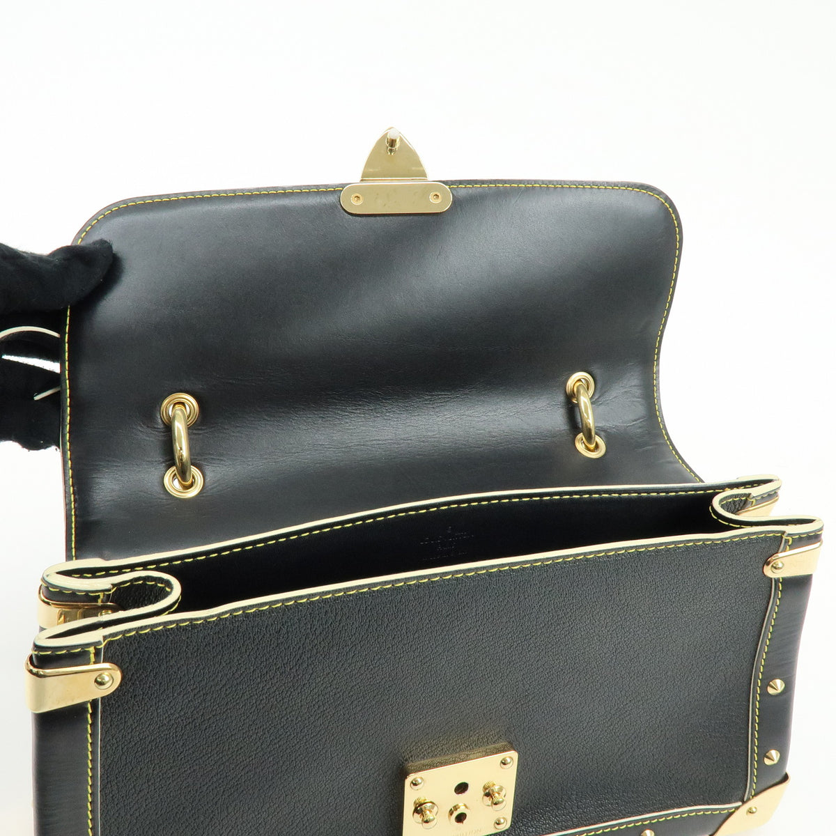 Louis Vuitton Talentueux Suhali Leather Shoulder Bag Studs Noir M91820
