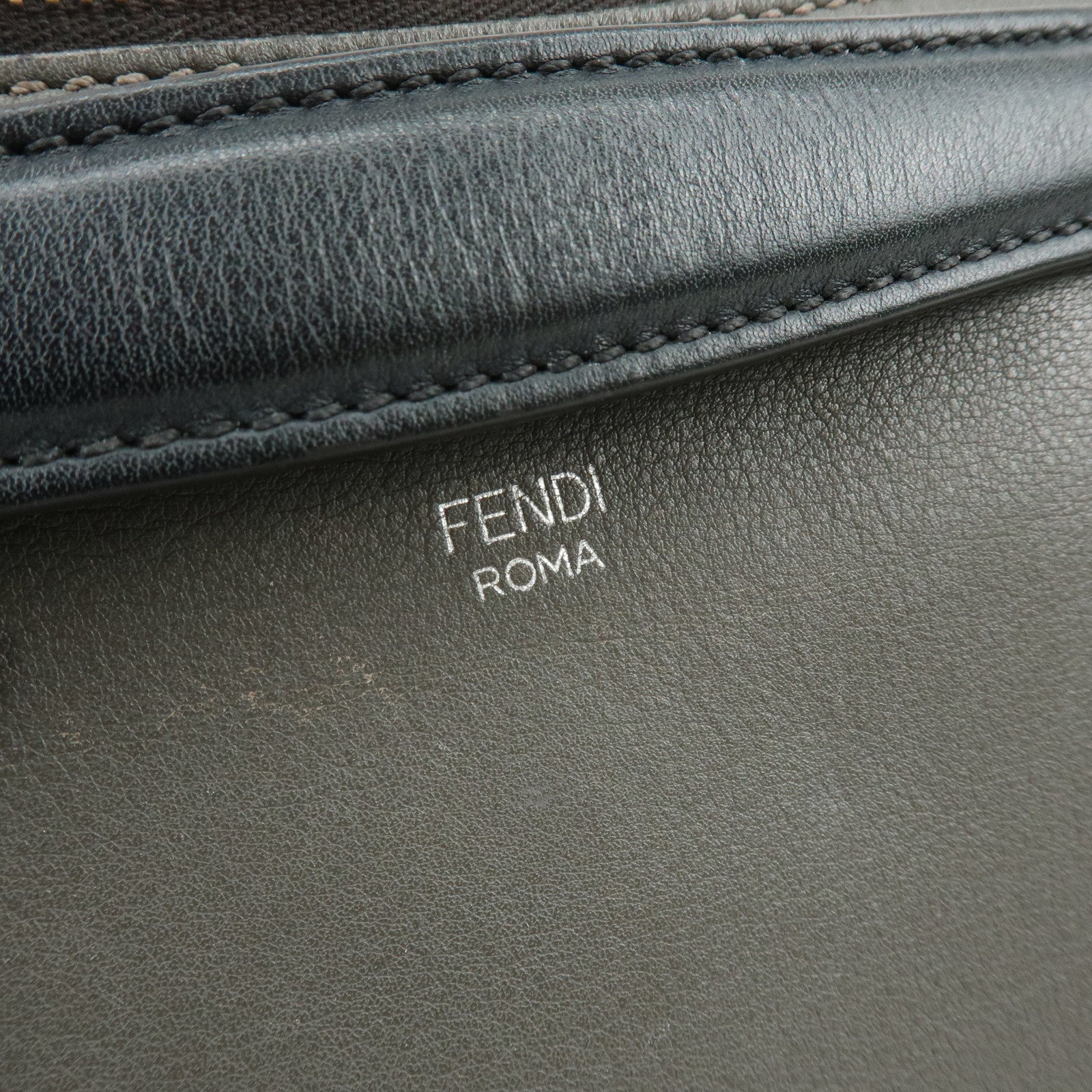 FENDI By The Way Medium 2Way Bag Hand Bag Shoulder Bag Gray 8BL146