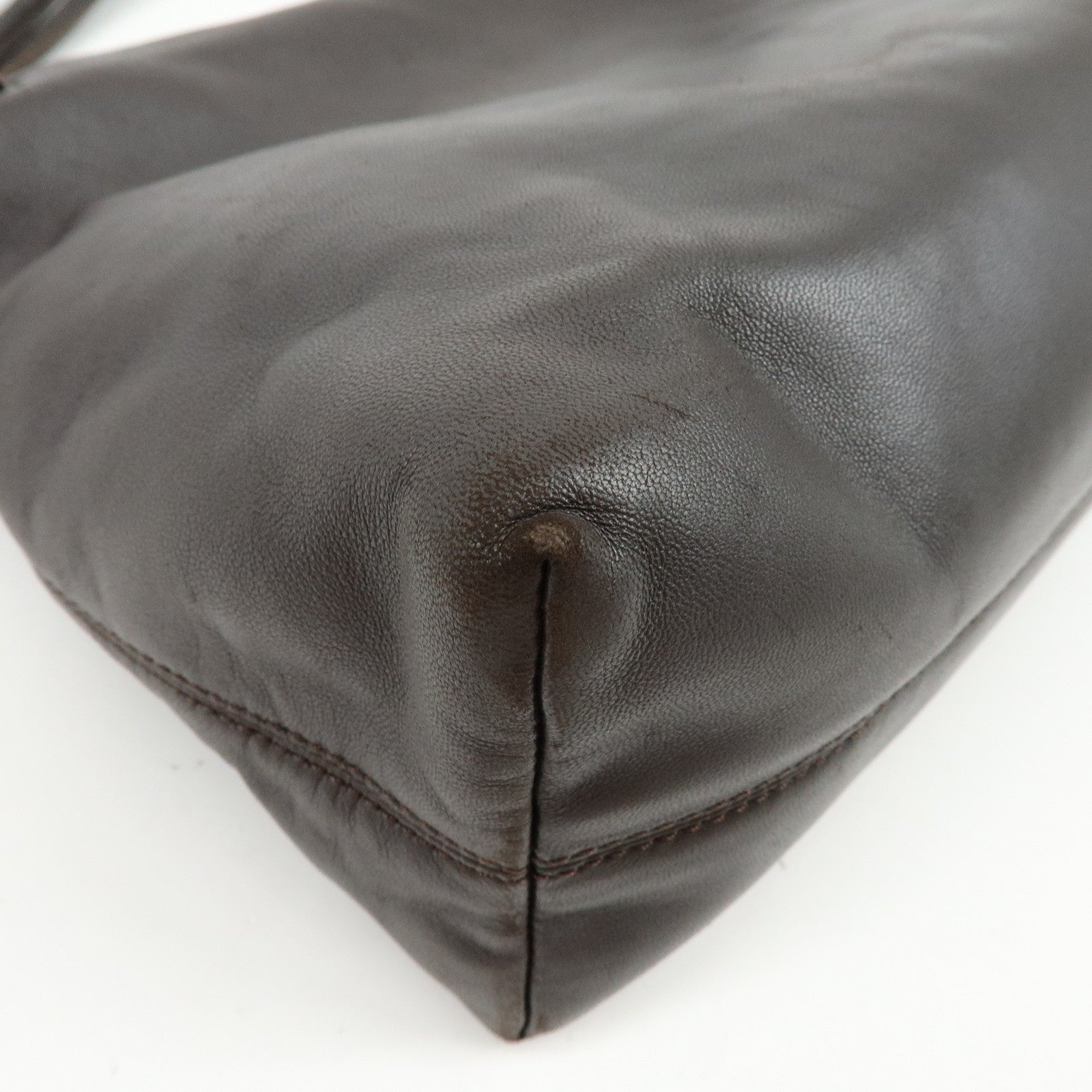LOEWE Anagram Nappa Leather Hand Bag Shoulder Bag Dark Brown