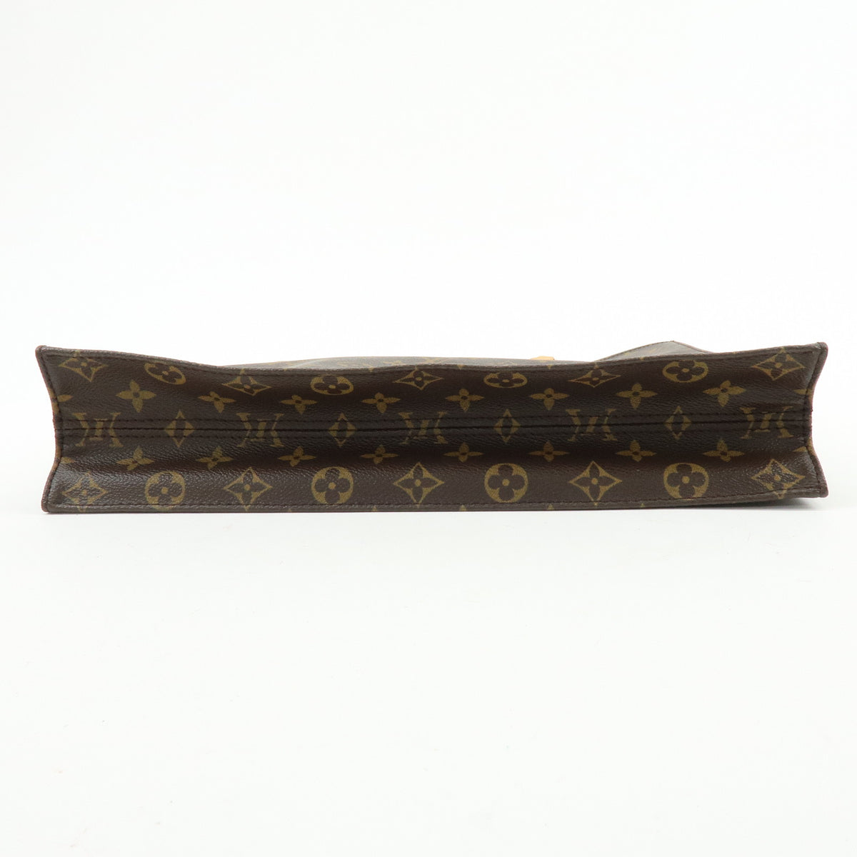 Louis Vuitton Monogram Sac Plat Tote Bag Hand Bag Brown M51140