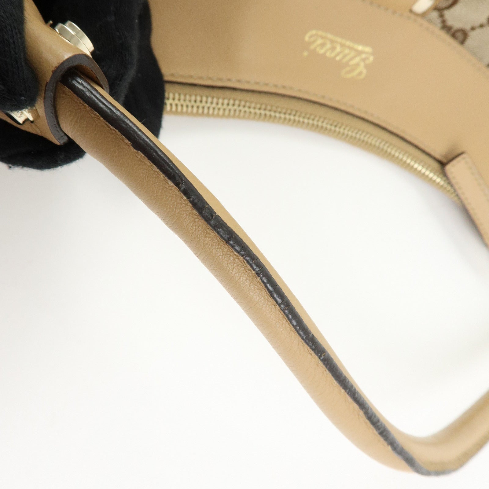 GUCCI Abbey GG Canvas Leather Shoulder Bag Hand Bag  Beige 189833