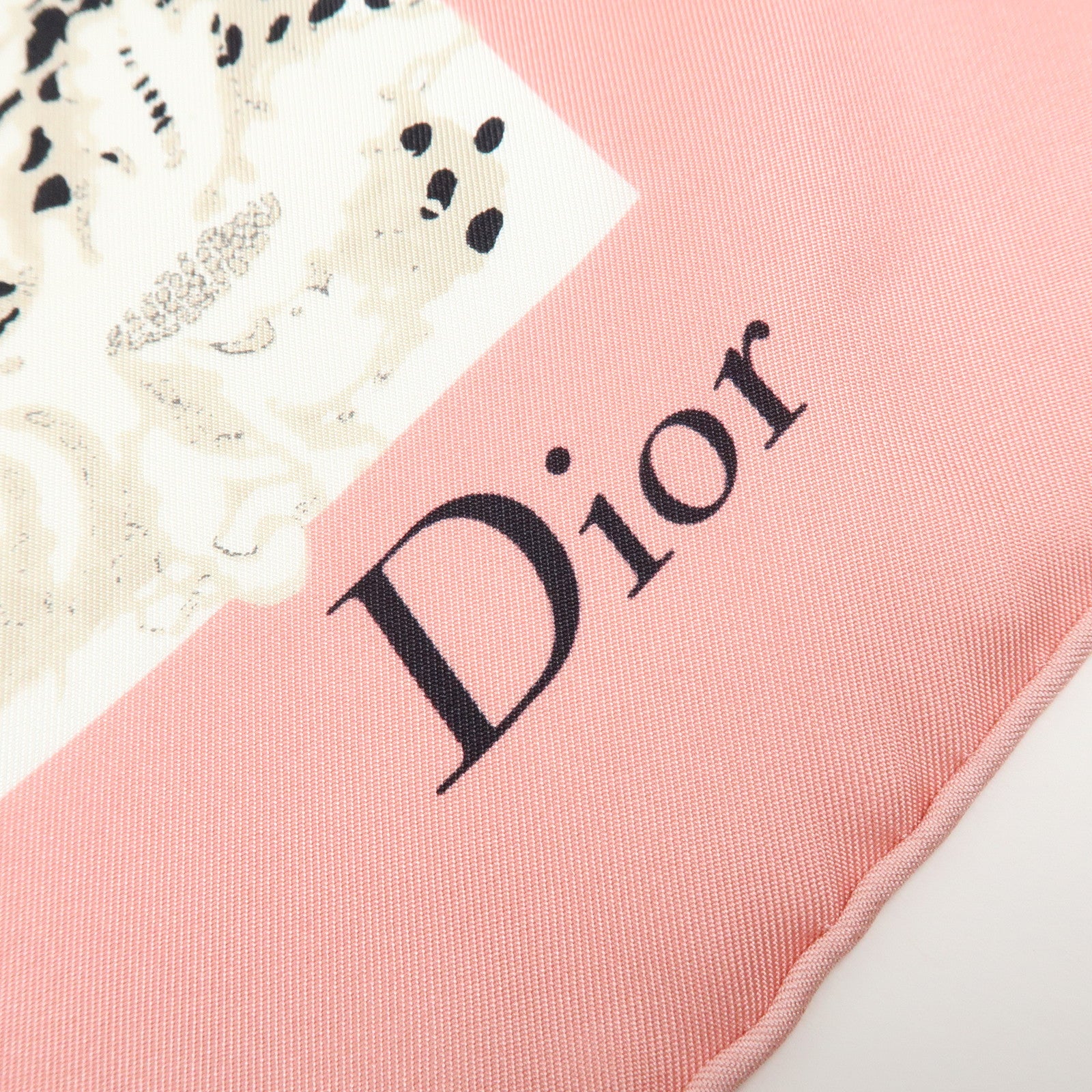 Christian Dior Silk 100% Scarf Shawl Ladies Print Pink