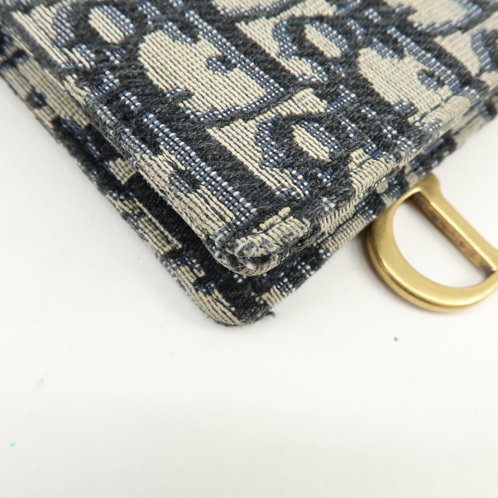 Christian Dior Oblique Jacquard Leather Vertical Saddle Shoulder Pouch