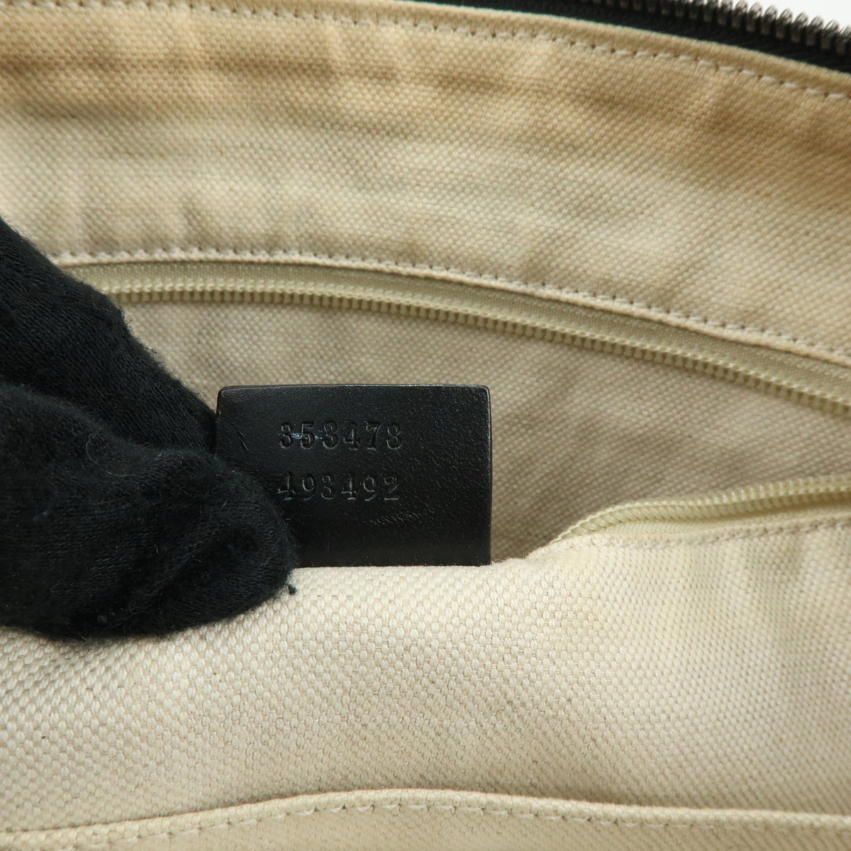 GUCCI Canvas Leather Clutch Bag Leopard Grey Black 353478