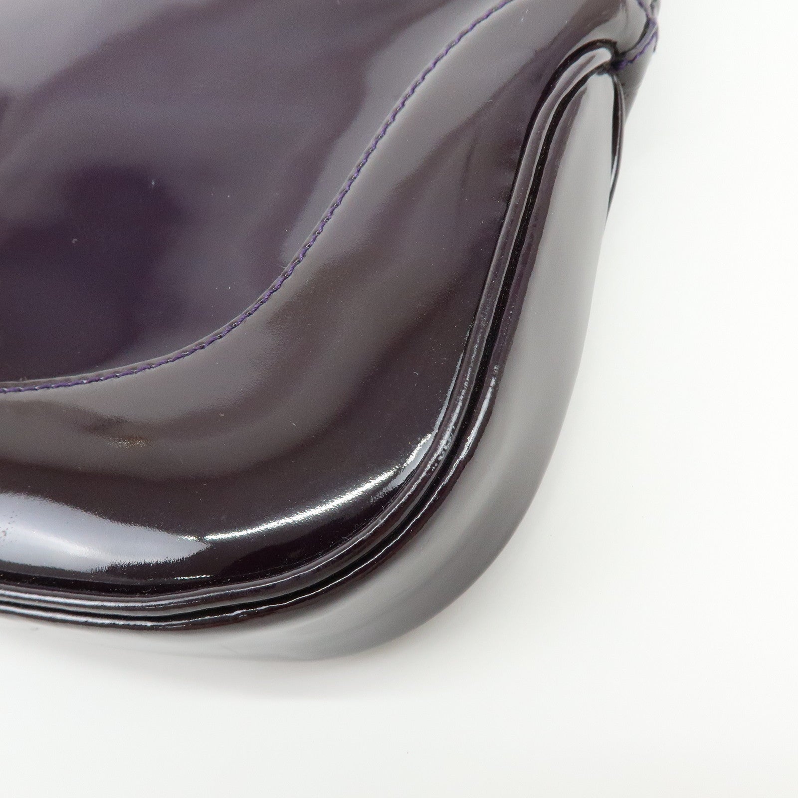 GUCCI Jackie Patent Leather Shoulder Bag Hand Bag Purple 001.3306