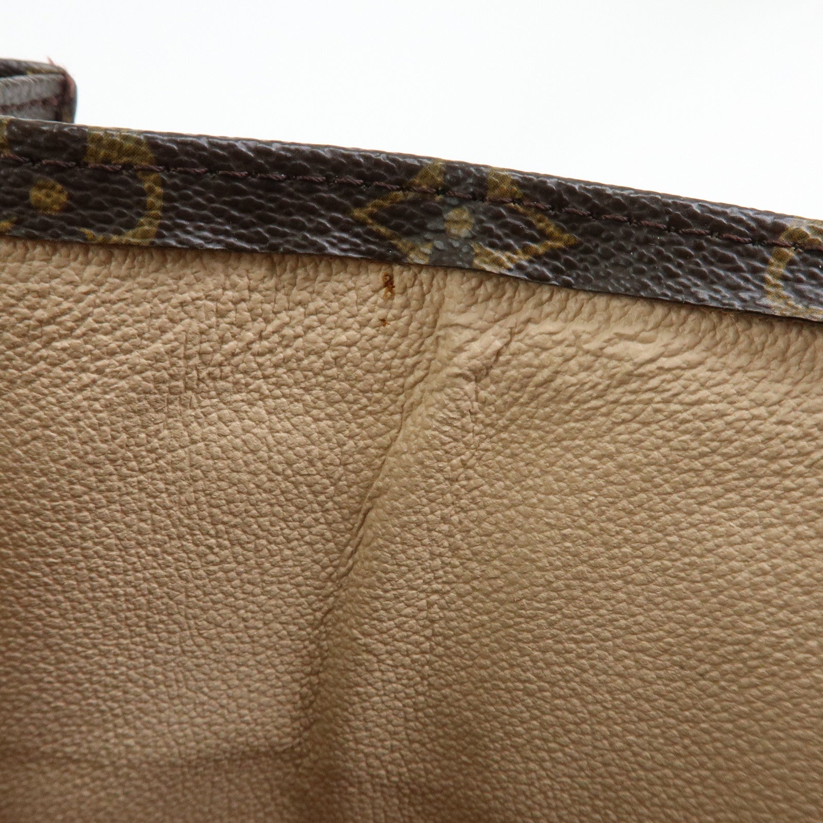 Louis Vuitton Monogram Sac Plat Tote Bag Hand Bag Brown M51140