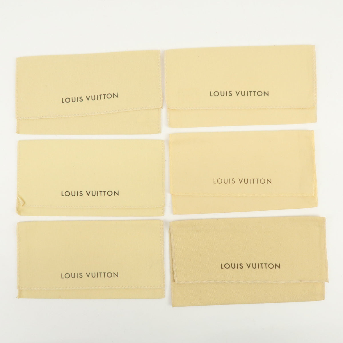 Louis Vuitton Lot of 25 Dust Bag Storage Bag Flap Style Beige
