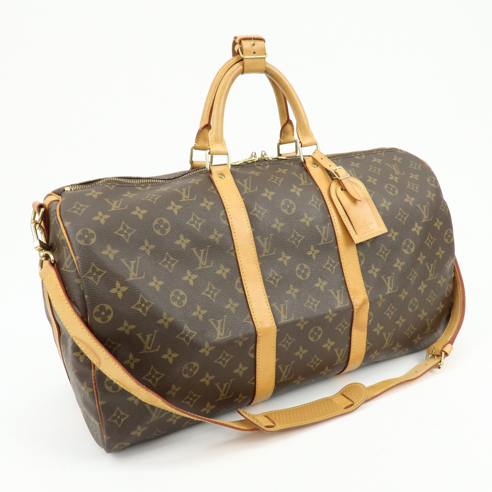 Louis Vuitton Monogram Keep All Bandouliere 50 Boston Bag M41416