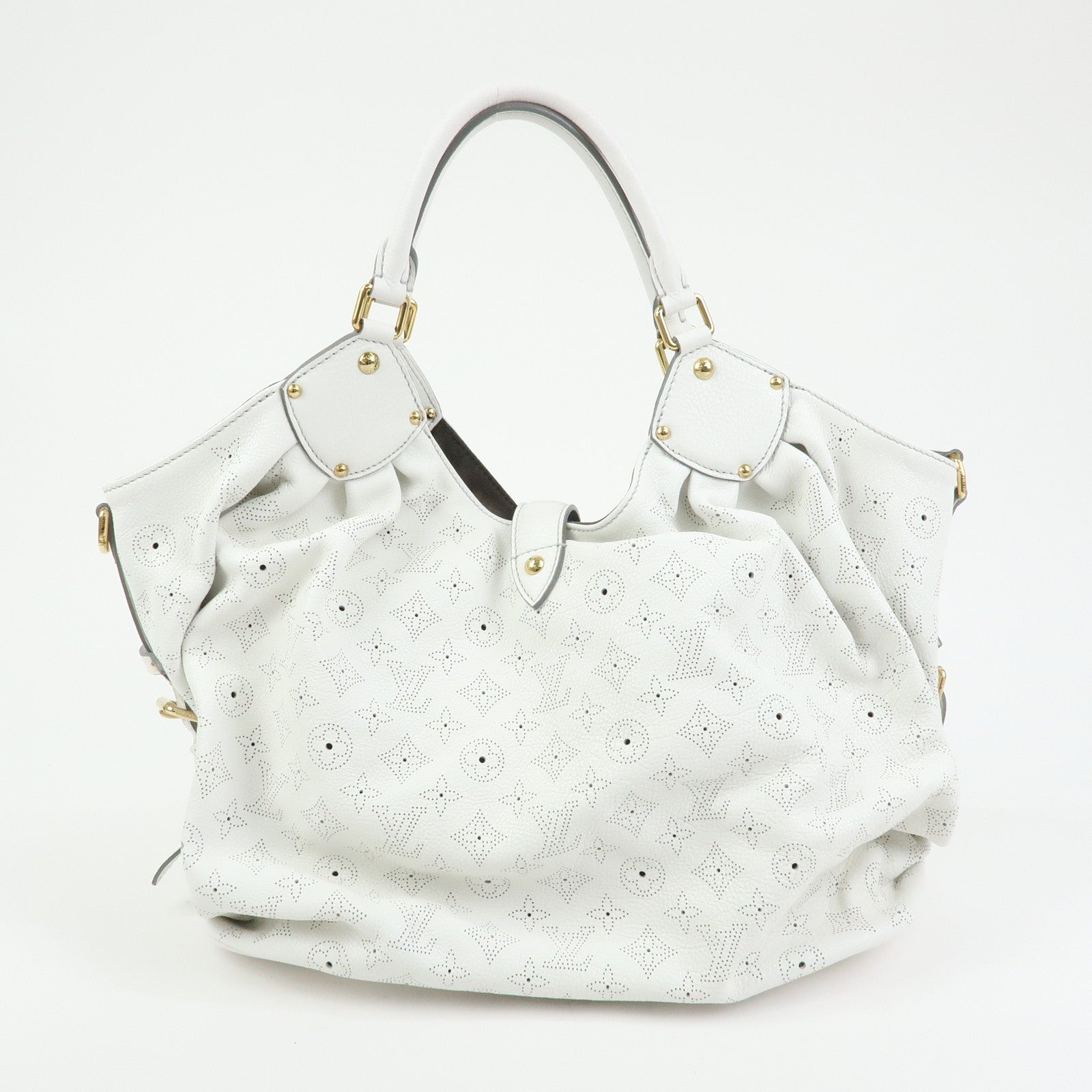 Louis Vuitton Monogram Mahina XL Leather Shoulder Bag Blanc M95715