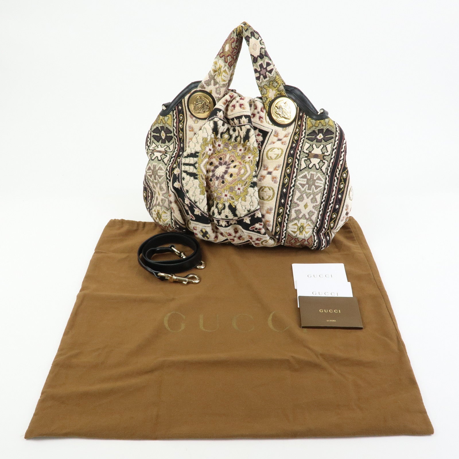 GUCCI Jacquard Hysteria Tapestry 2Way Hand Shoulder Bag 197016