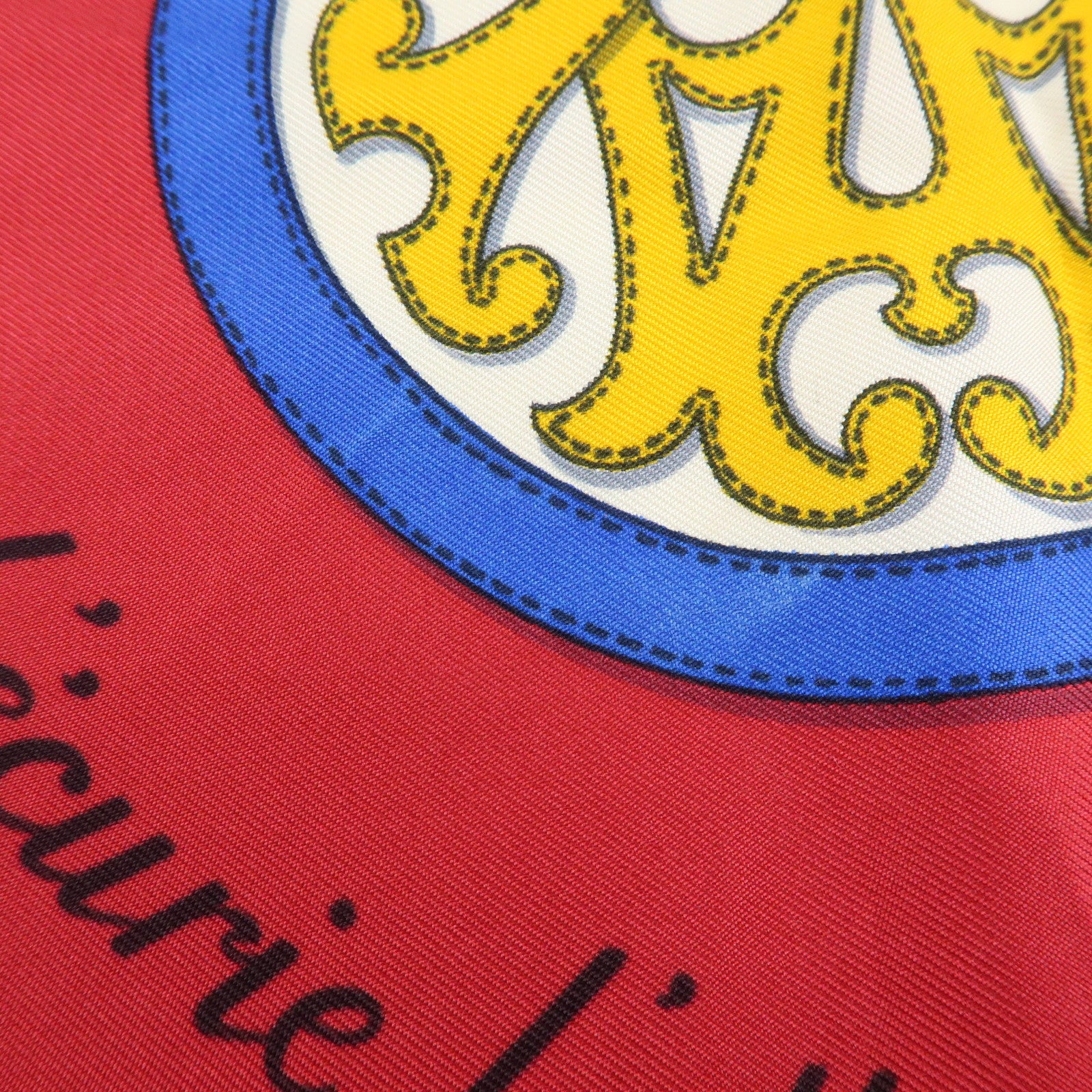 HERMES Carre 90 Silk 100% Scarf Couvertures et Tenues de Jour Red Blue