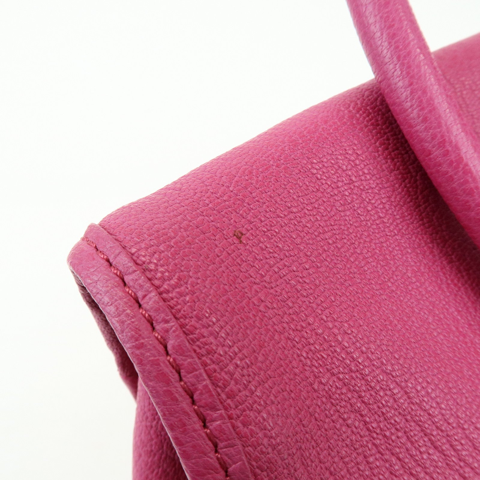 LOEWE Anagram Leather Hand Bag Shoulder Bag Mini Boston Bag Pink