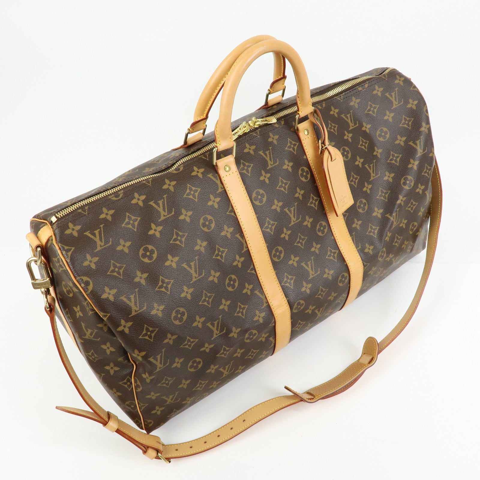 Louis Vuitton Monogram Keep All Bandouliere 55 Boston Bag M41414