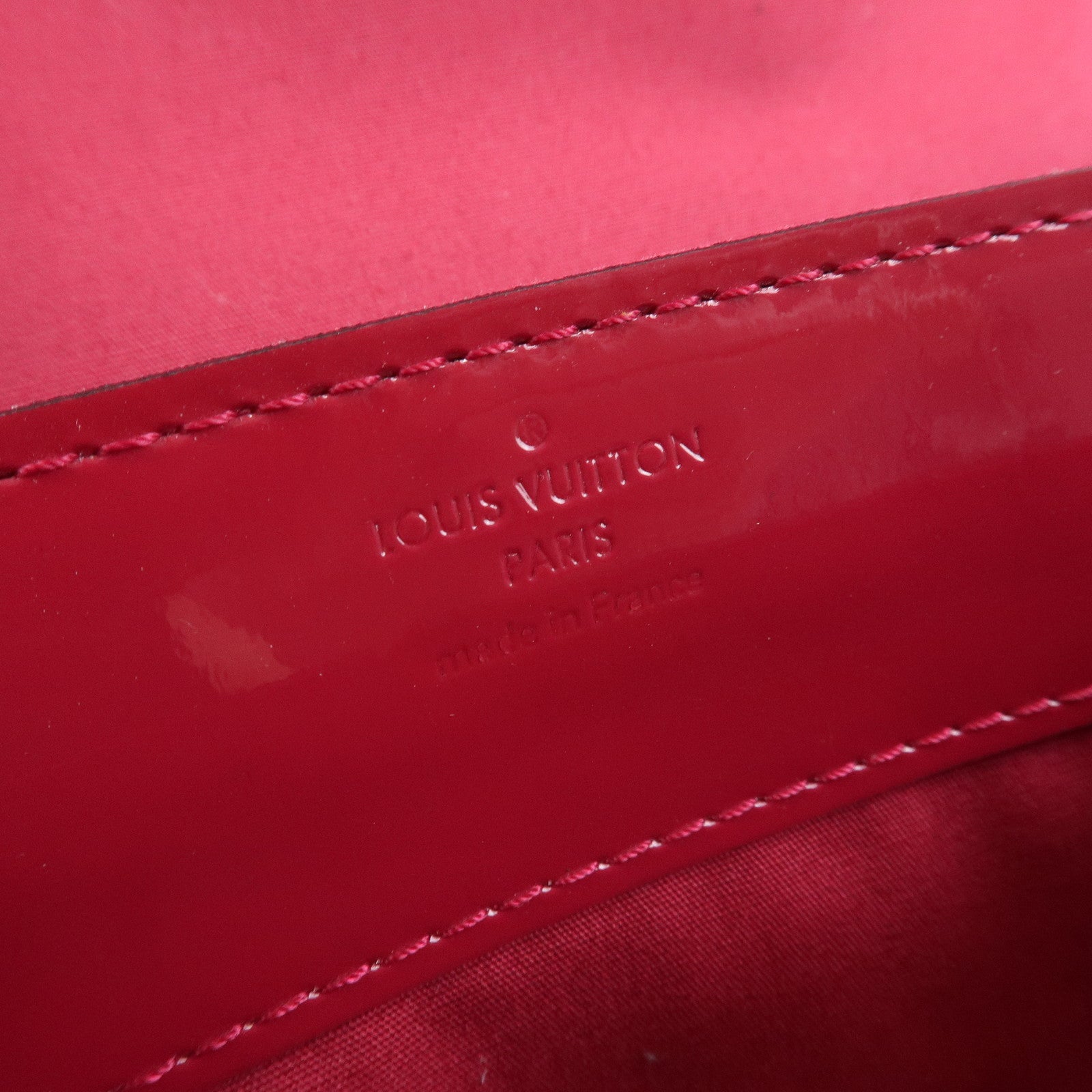Louis Vuitton Vernis Pochette Louise GM Clutch Bag Rose Indien M61317