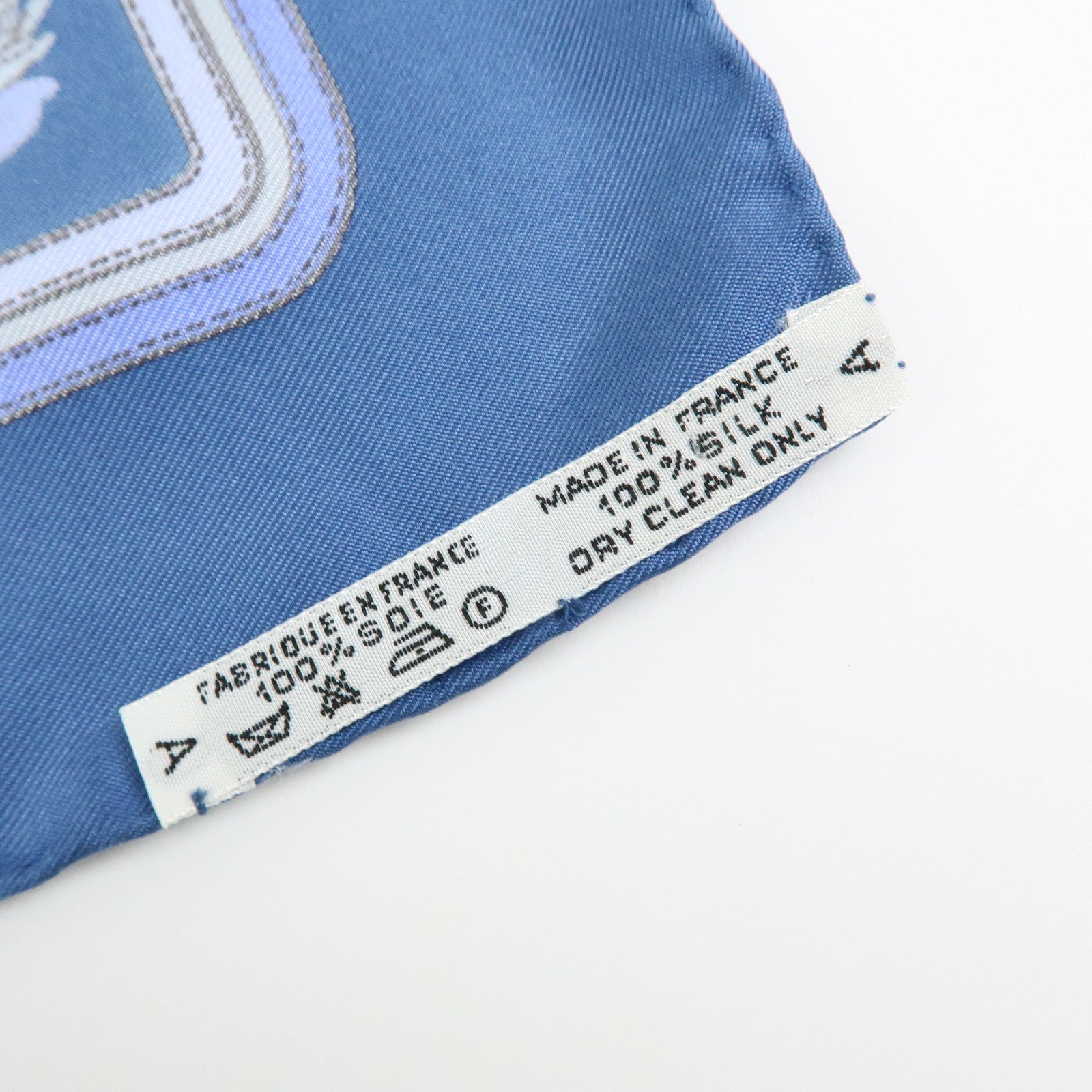 HERMES Carre 42 Lot of 2 Silk 100% Scarf  CRURIES/Cliqueti Blue