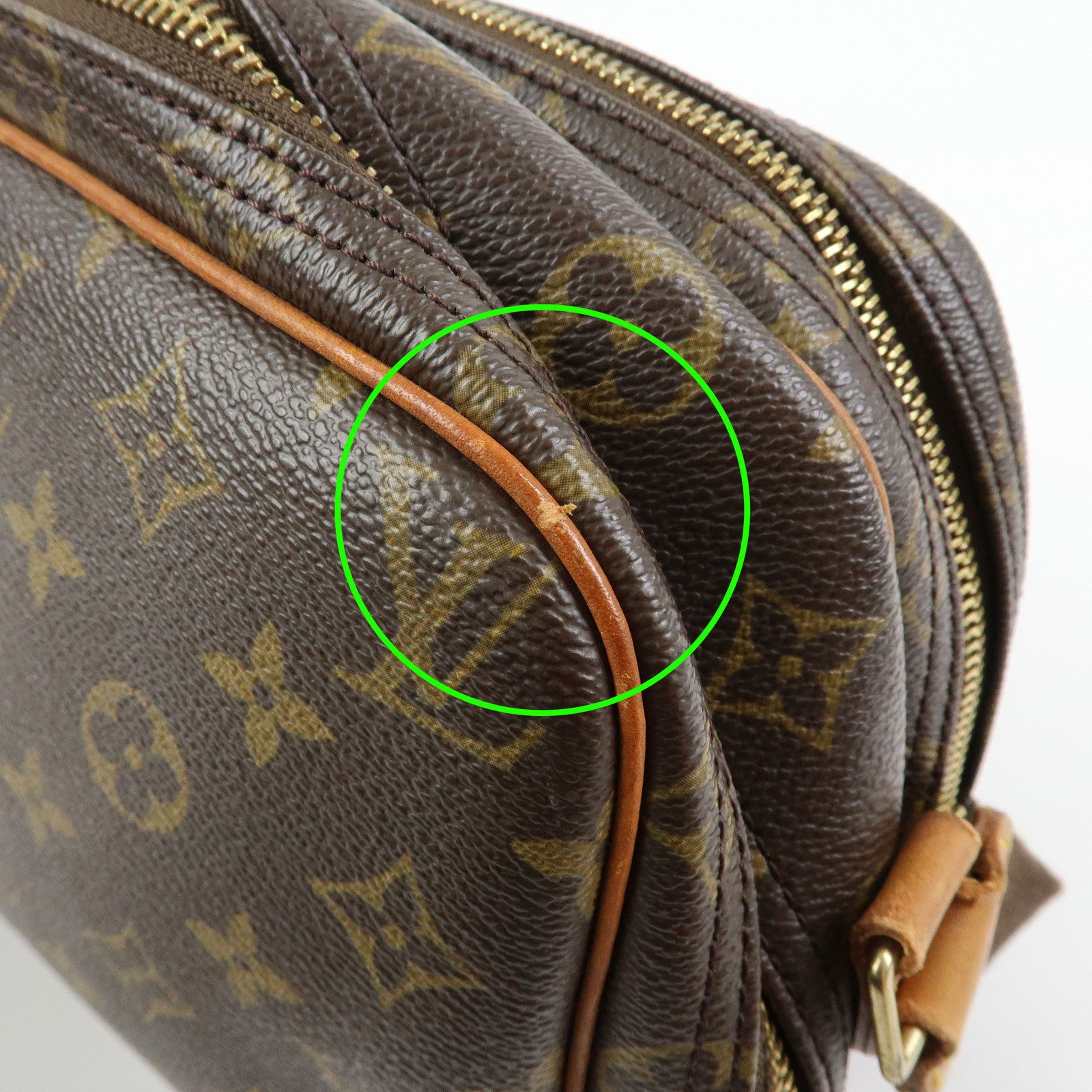Louis Vuitton Monogram Reporter PM Shoulder Crossbody Bag Brown M45254