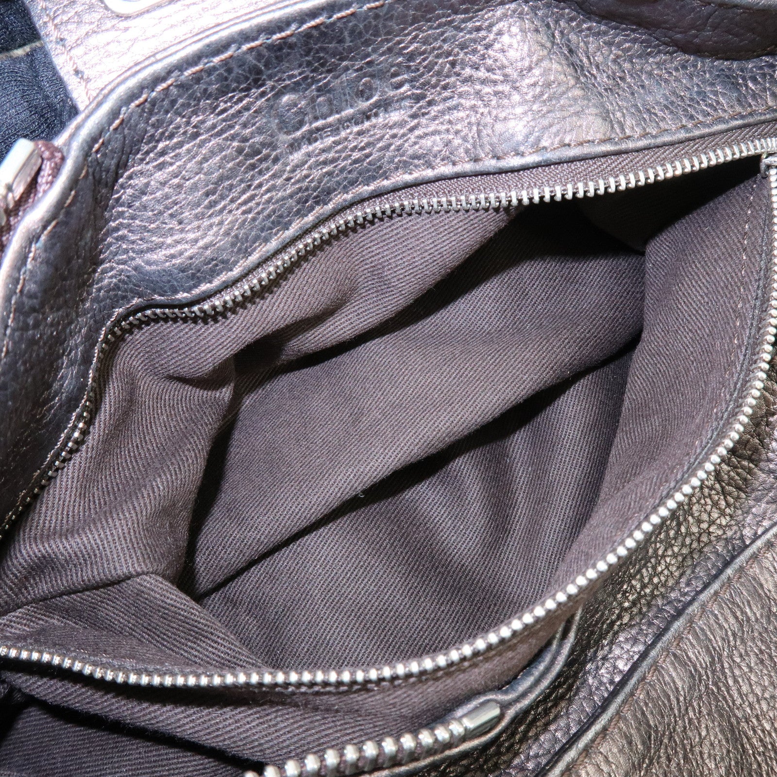 Chloe Paddington Leather Hand Bag Shoulder Bag Bronze