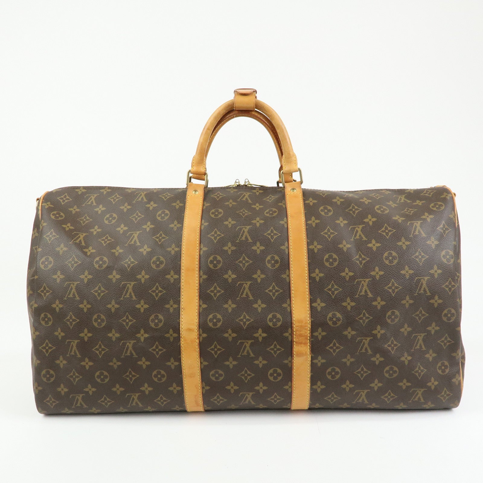 Louis Vuitton Monogram Keep All Bandouliere 60 Boston Bag Brown M41412