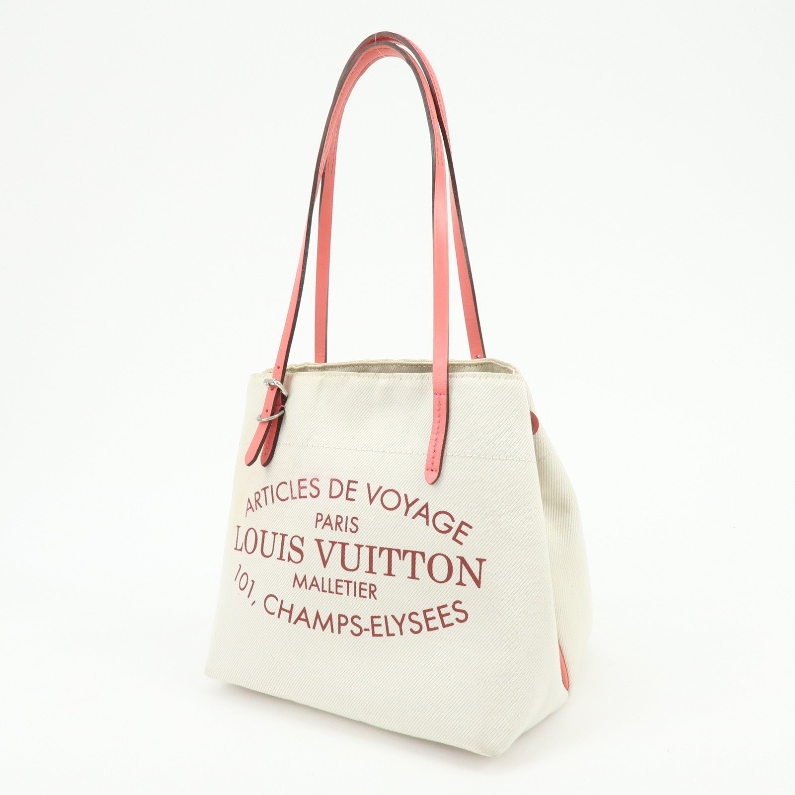 Louis Vuitton Canvas Leather Cabas PM Hand Bag Corail M94505