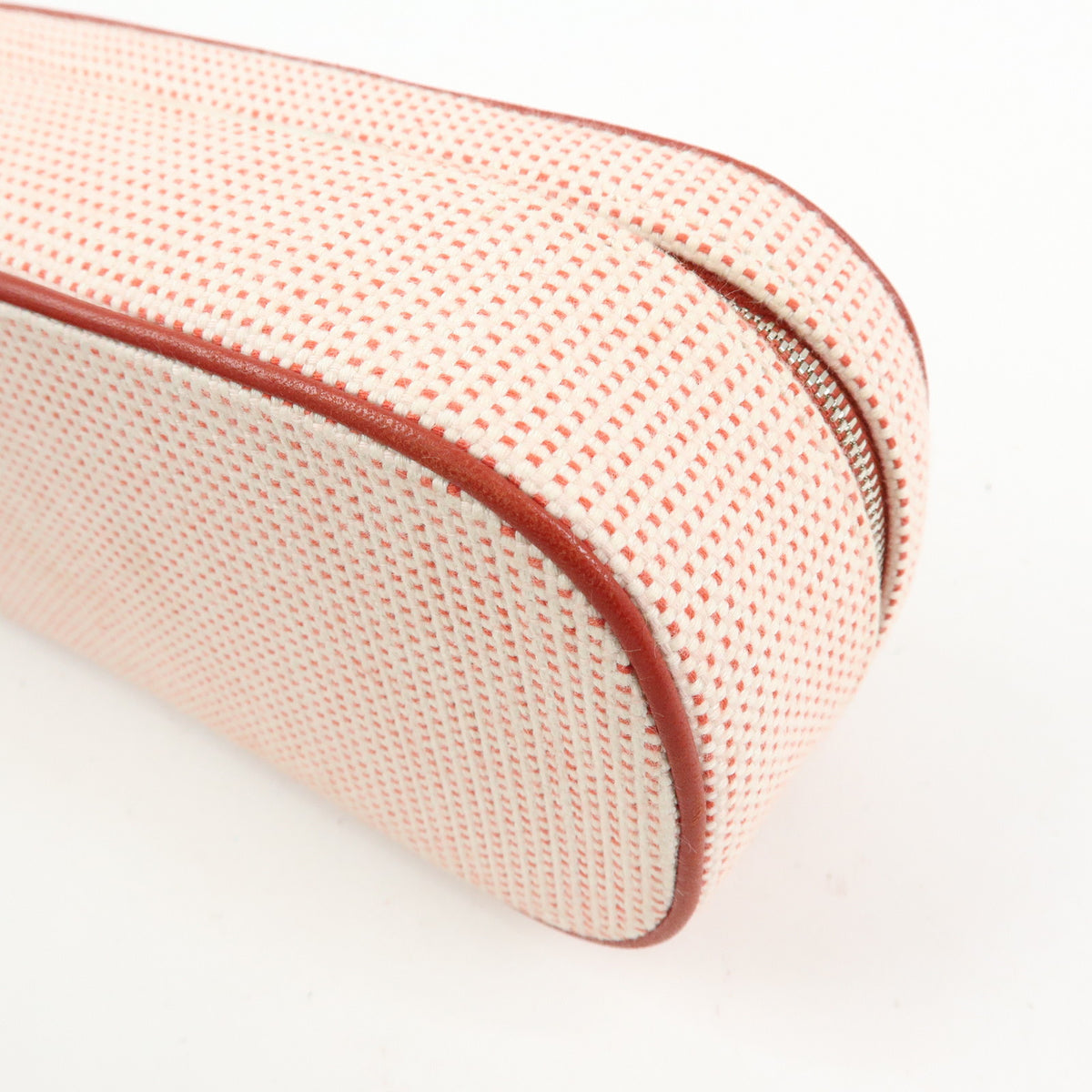 HERMES Toile H Escale Cosmetic Pouch Accesory Pouch Vermilion