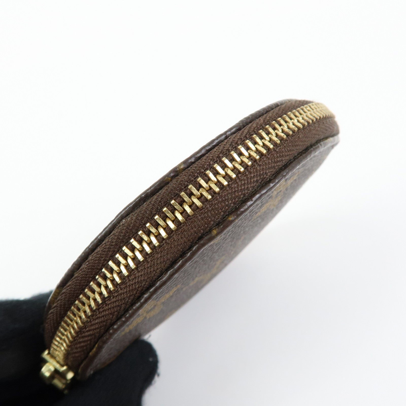 Louis Vuitton Monogram Porte Monnaie Rond Coin Case Brown M61926