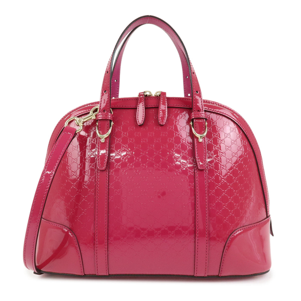 GUCCI Gucci Nice Microguccissima Patent Leather 2Way Bag Pink 309617