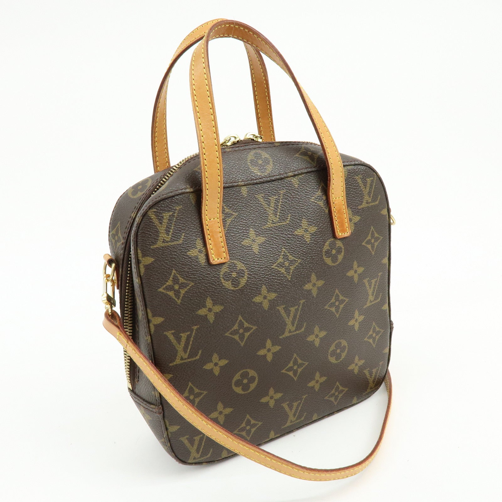 Louis Vuitton Monogram Spontini 2Way Shoulder Bag Hand Bag Brown M47500