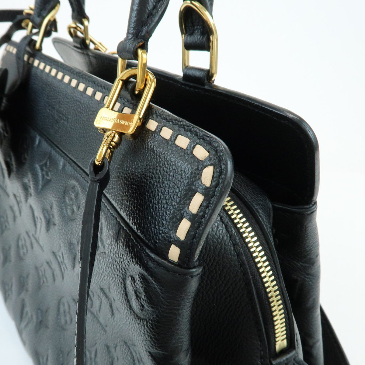 Louis Vuitton Monogram Empreinte Vosges MM Leather 2Way Bag Noir M41491
