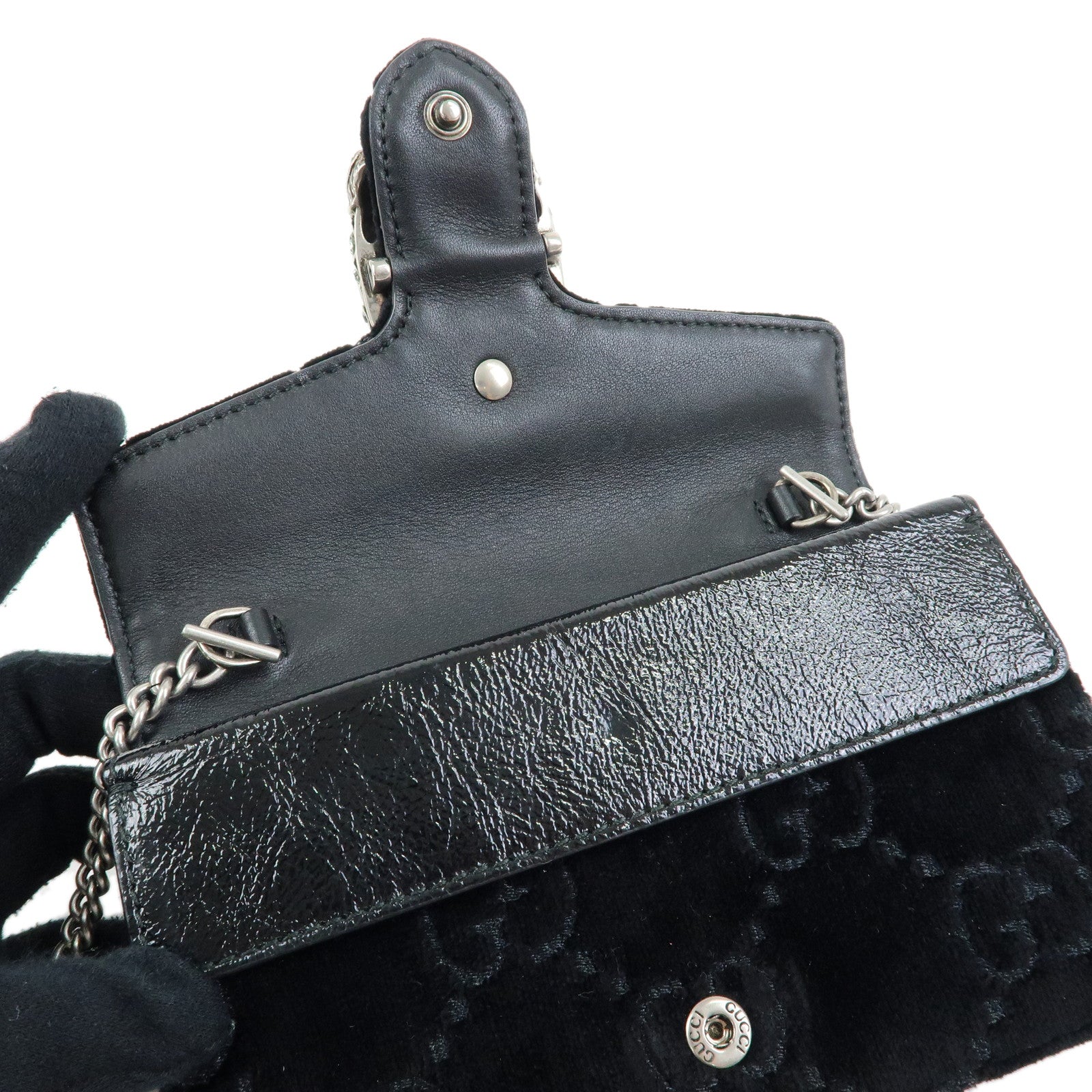 GUCCI Dionysus Super Mini Bag Velvet Leather Chain Shoulder Bag 476432
