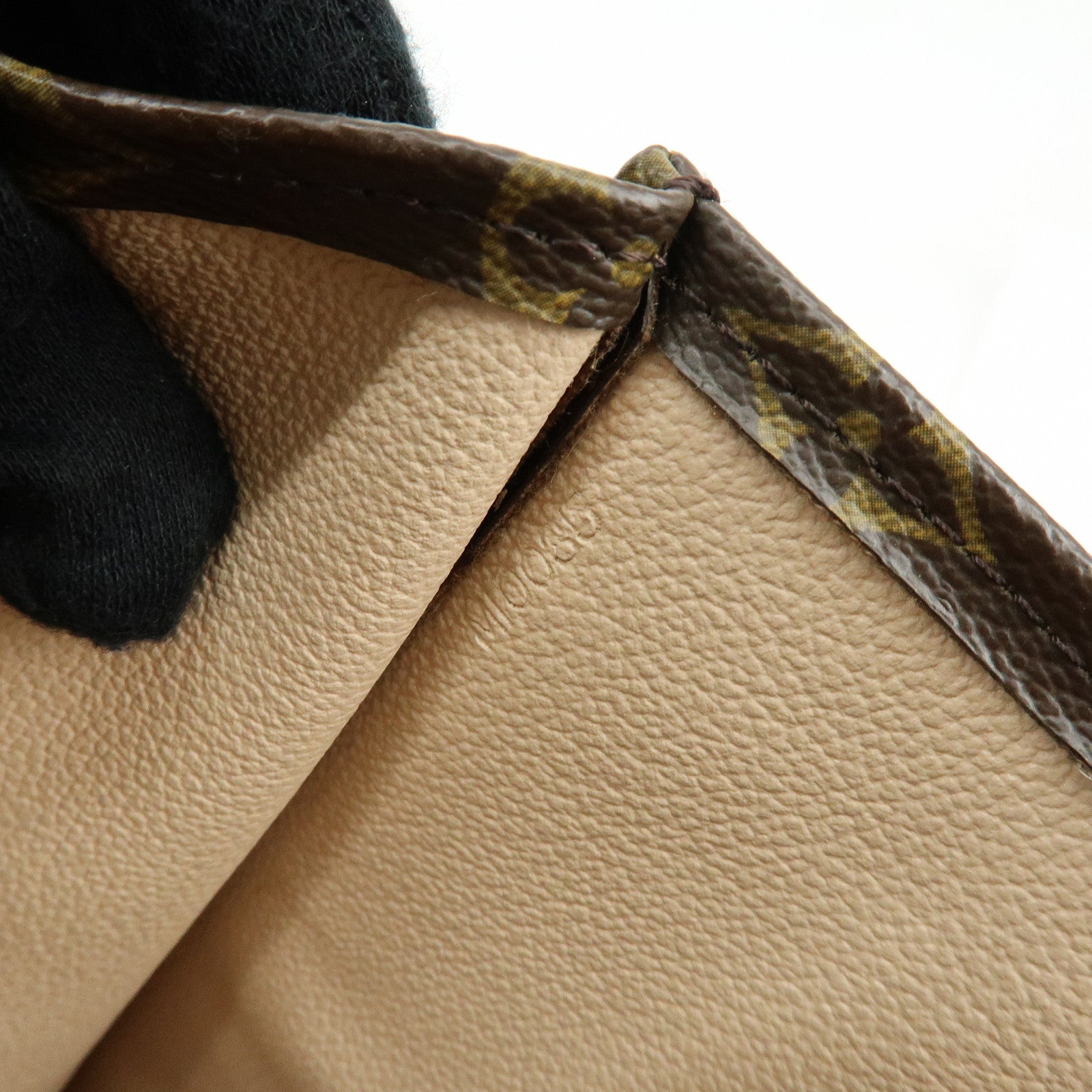 Louis Vuitton Monogram Sac Plat Tote Bag Hand Bag Brown M51140
