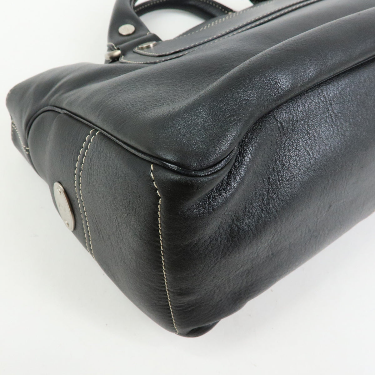 CELINE Leather Boogie Bag Hand Bag Black