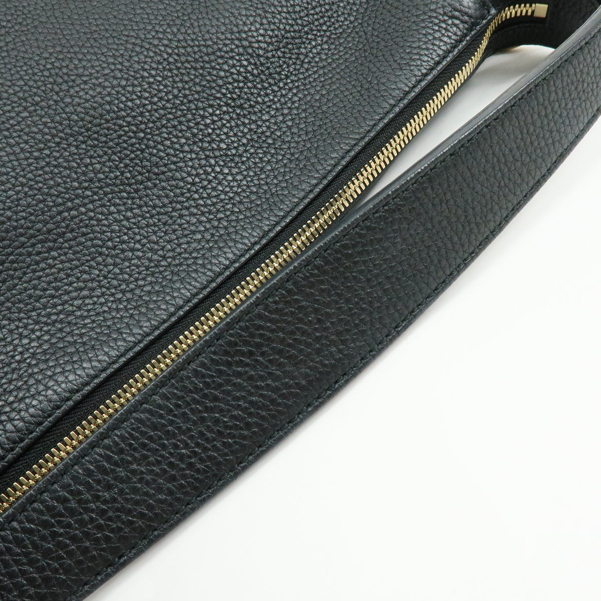 GUCCI SOHO Interlocking G Leather 2Way Hand Shoulder Bag Black 536194