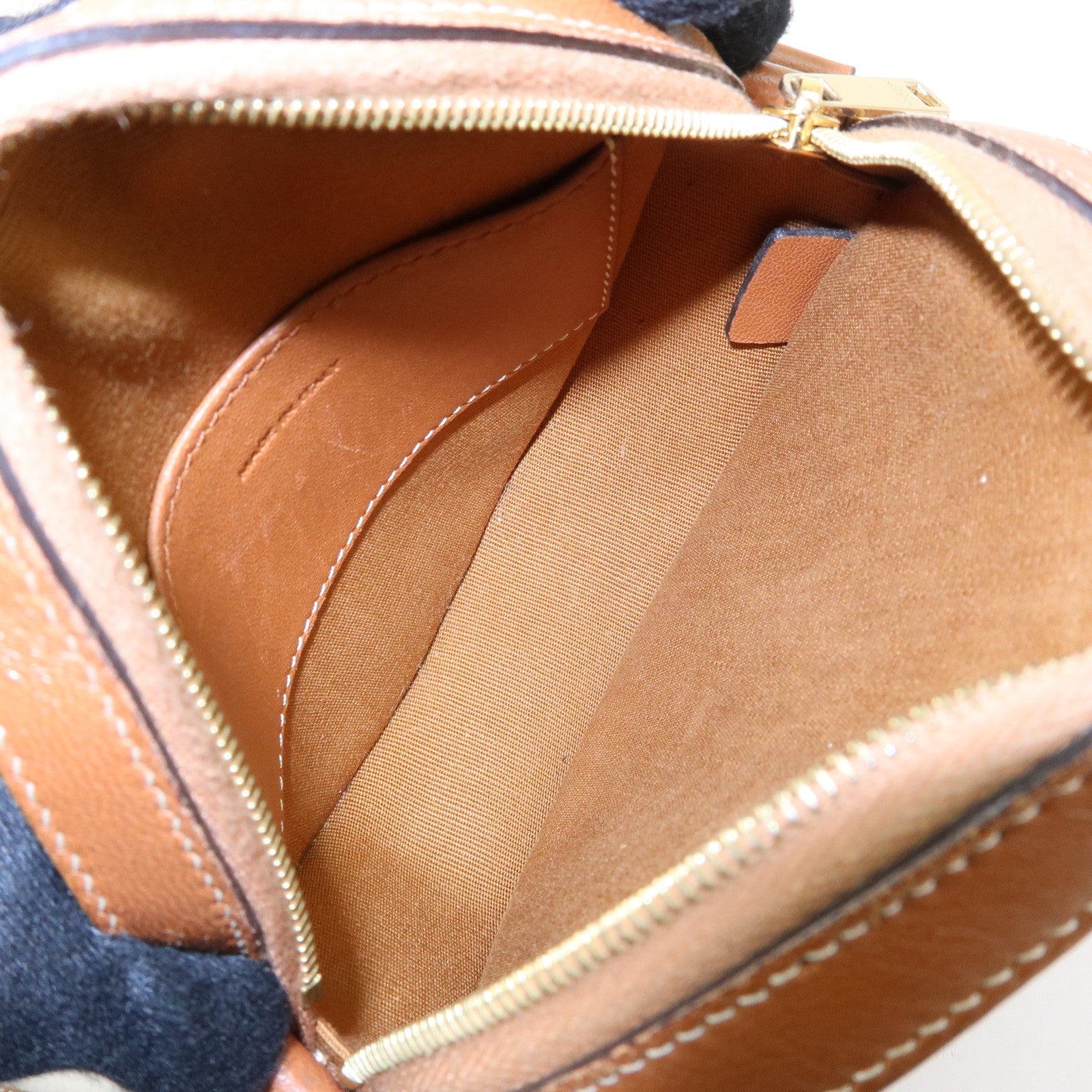 CELINE Triomphe PVC Leather Shoulder Bag Crossbody Bag Brown