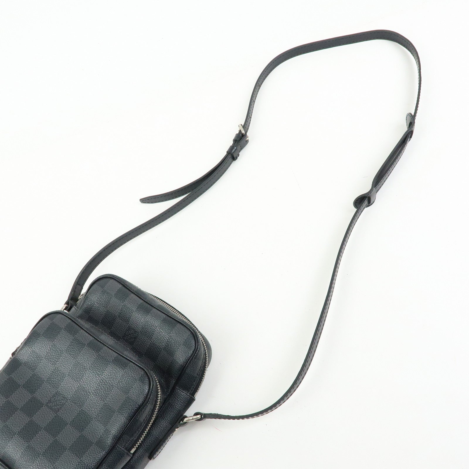 Louis Vuitton Damier Graphite Rem Shoulder Bag Black N41446