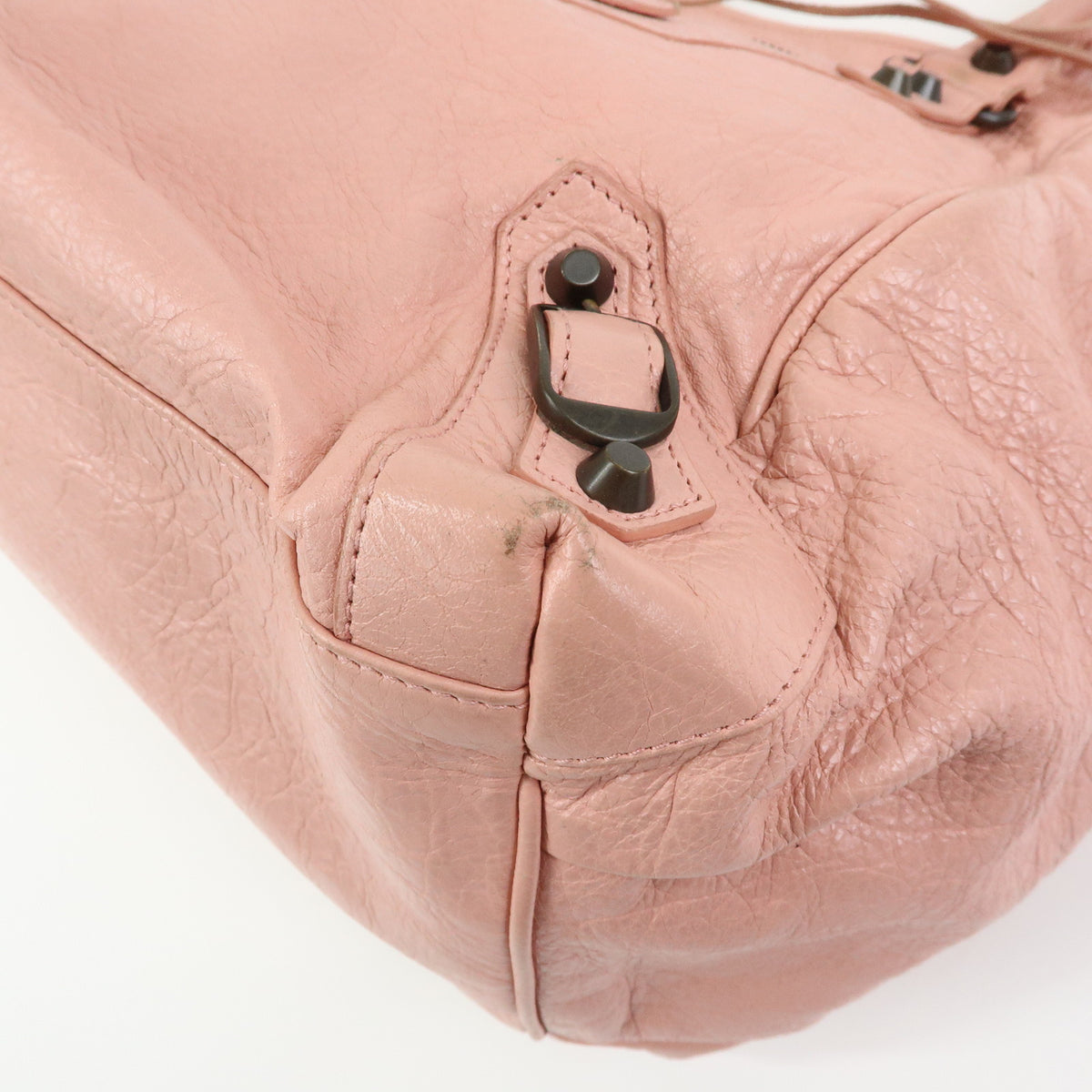 BALENCIAGA Classic The Sunday Leather Tote Bag Hand Bag Pink 228750