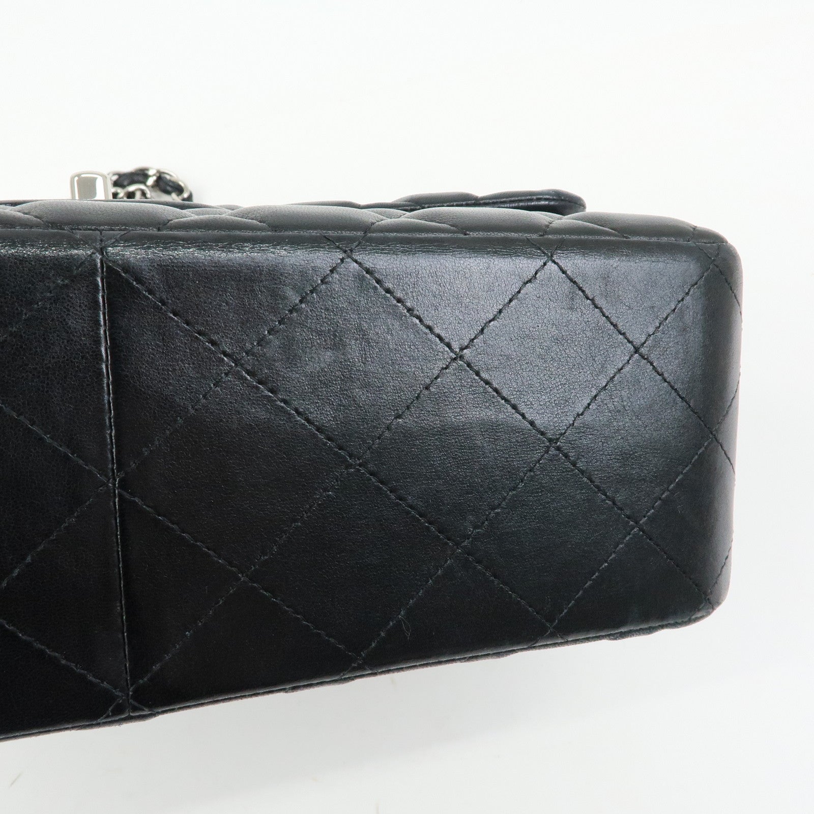 CHANEL Matelasse 30 W Flap Lamb Skin Chain Shoulder Bag A58600