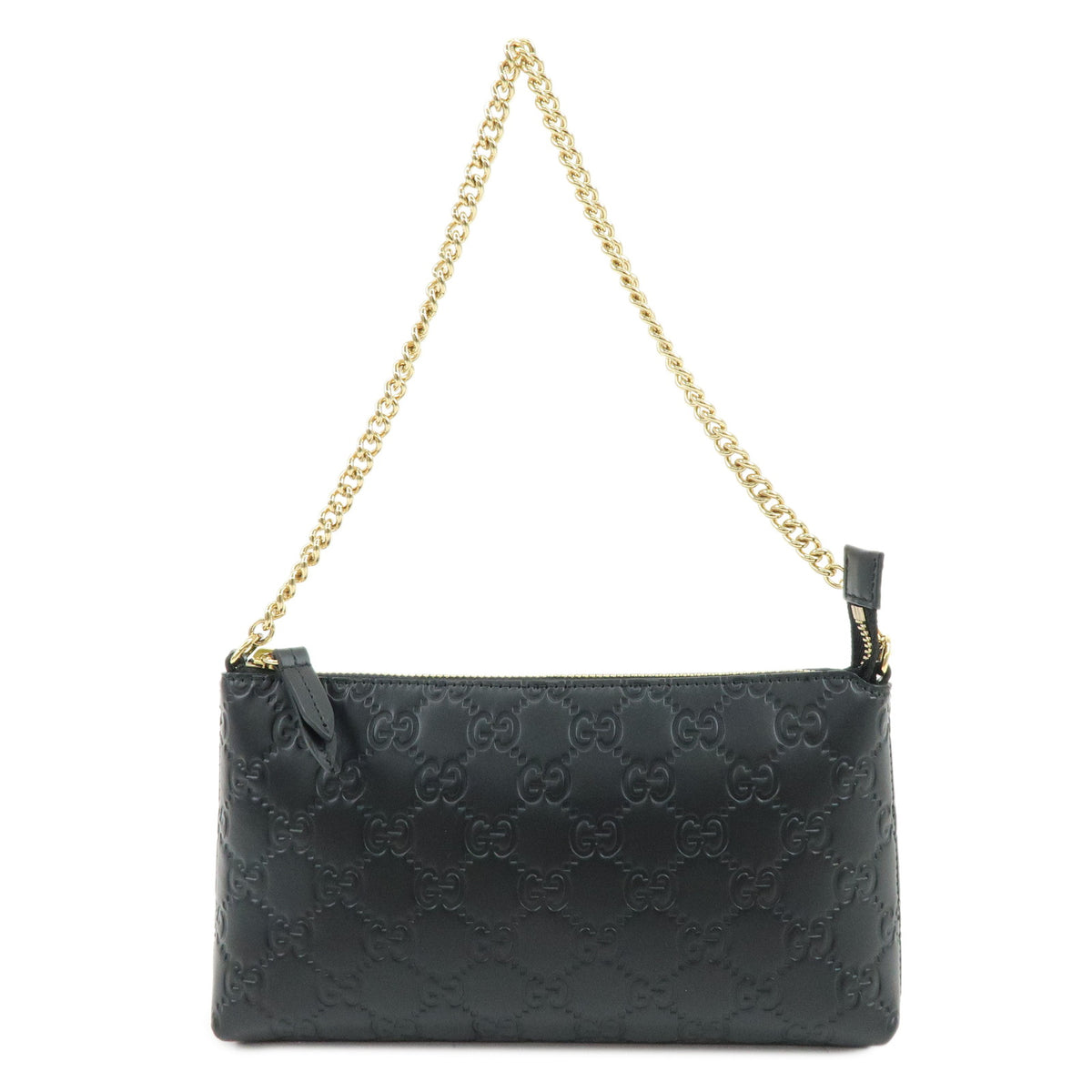 GUCCI Guccissima Leather Chain Shoulder Bag Accessory Pouch 428449