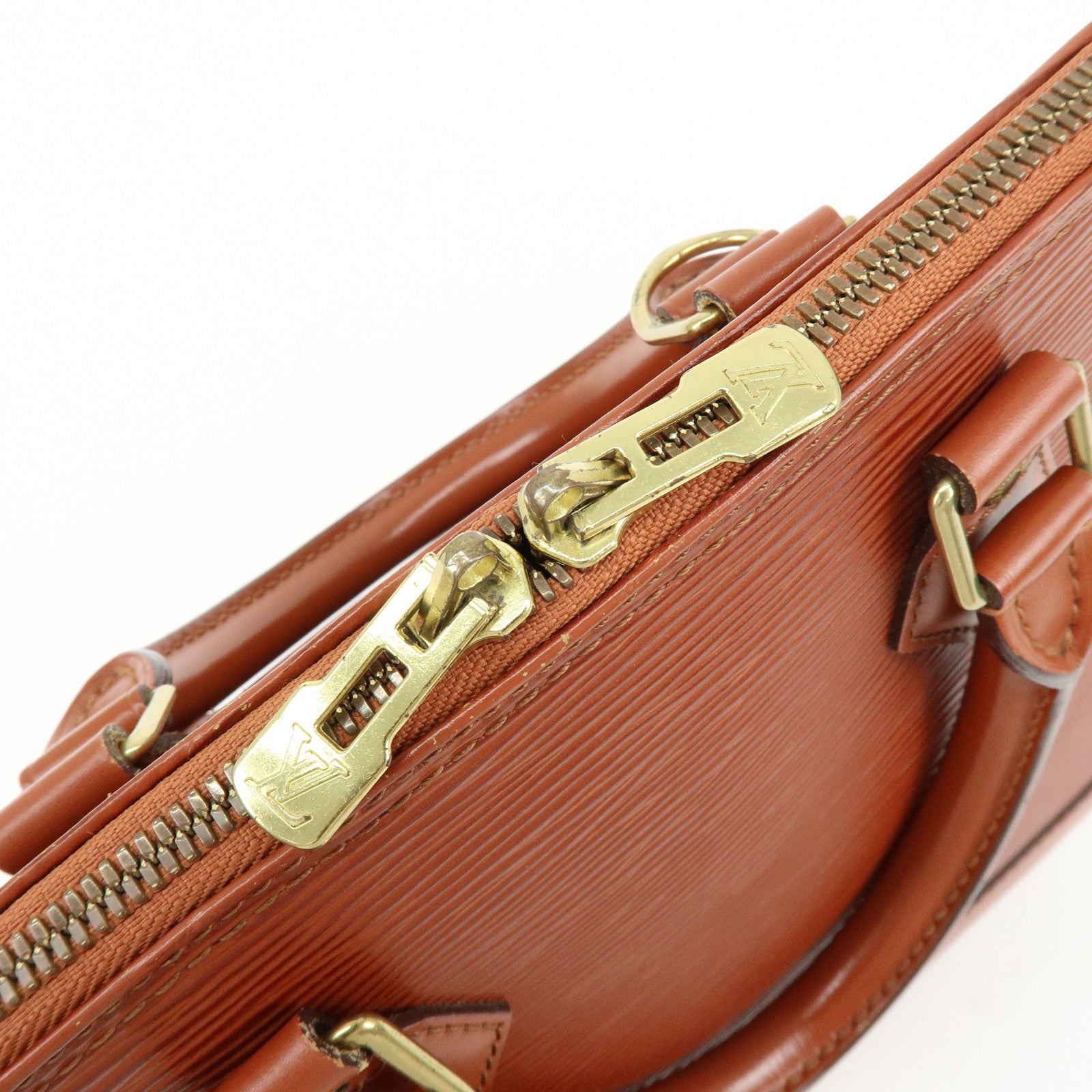 Louis Vuitton Epi Alma PM Leather Hand Bag Kenya Brown M52143