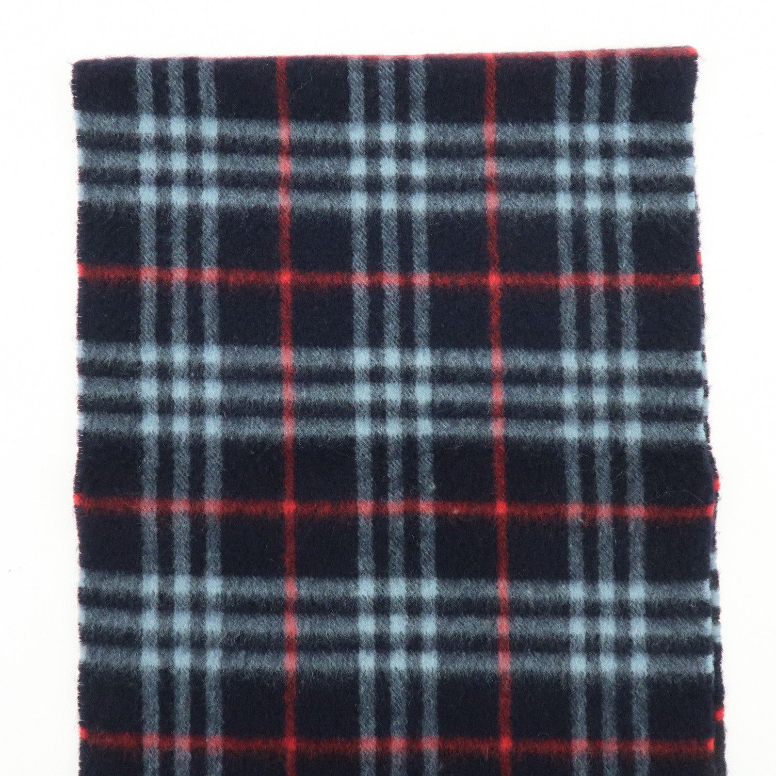 BURBERRY Nova Plaid Lot of 2 Cashmere100% Scarf Stole Red Navy