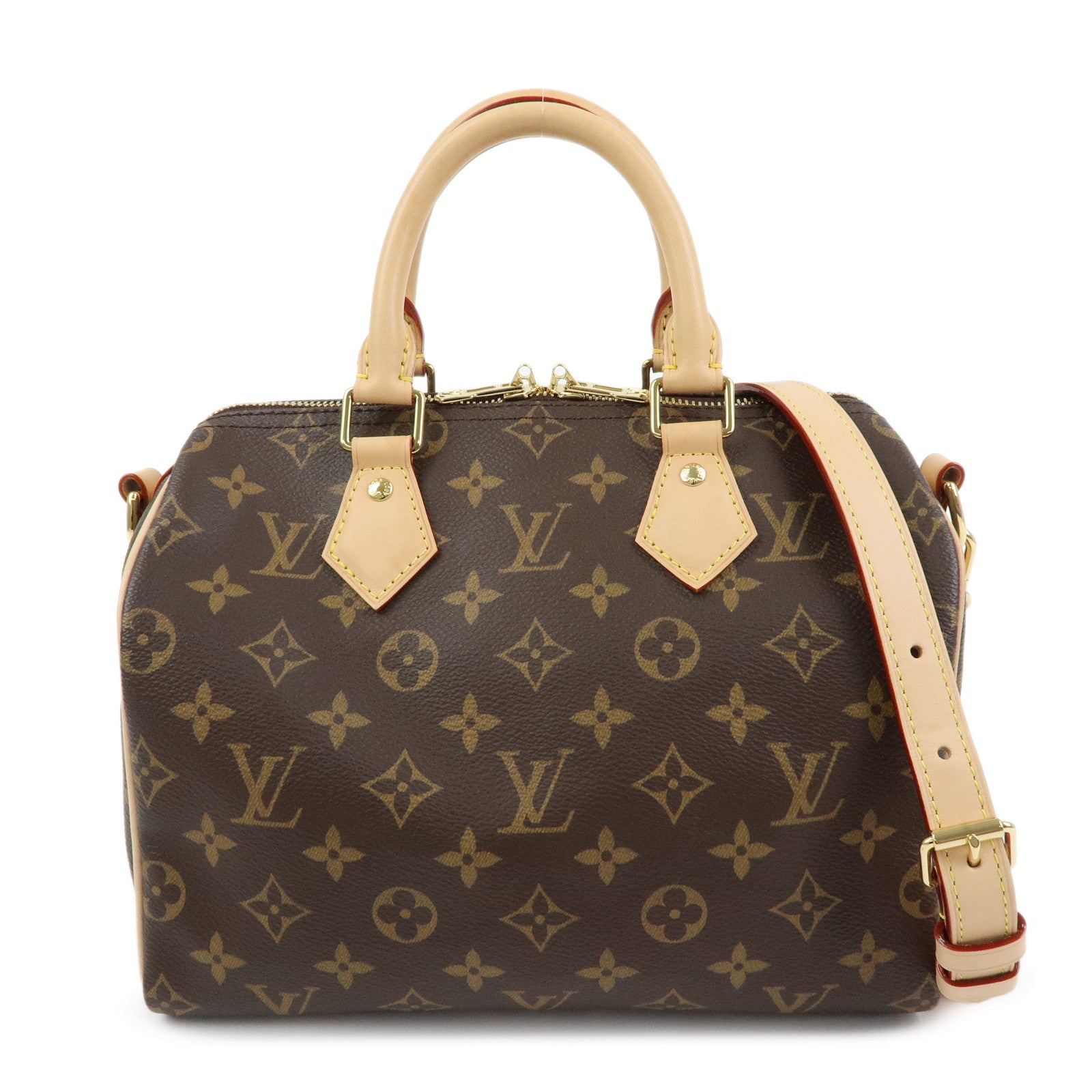 Louis Vuitton Monogram Speedy Bandouliere 25 2Way Bag Brown M46977