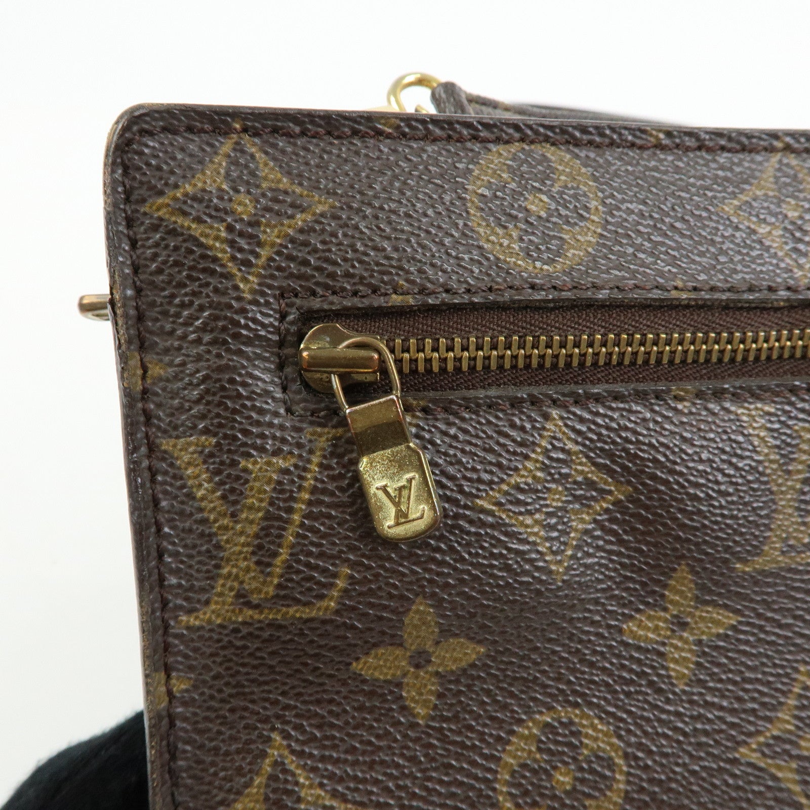 Louis Vuitton Monogram Canvas Enghien Shoulder Bag Brown M51205