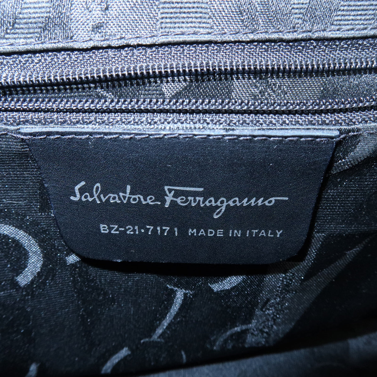 Ferragamo Vara Leather Shoulder Bag Hand Bag Dark Brown