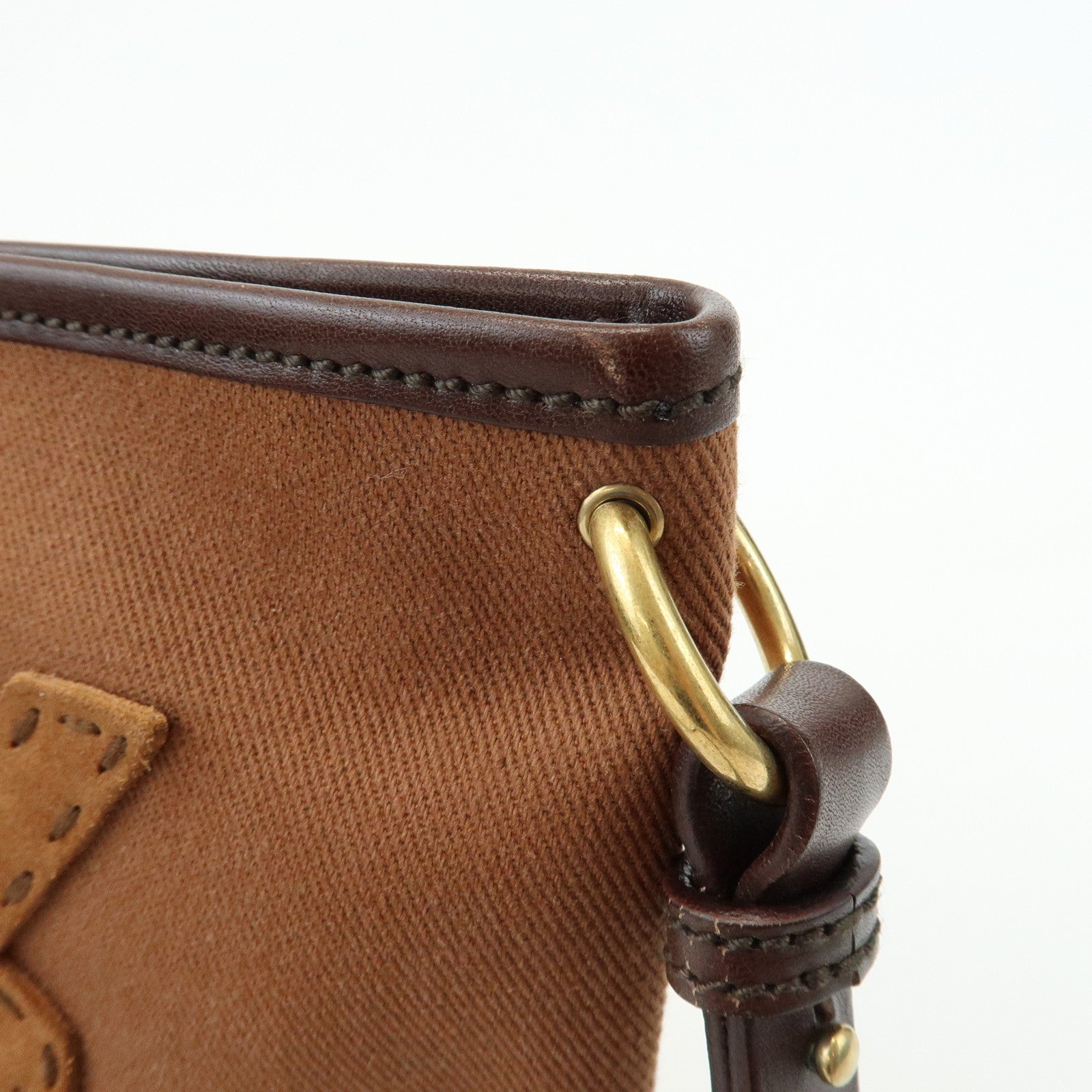SAINT LAURENT PARIS Kahara Cassandra Canvas Leather Shoulder Bag