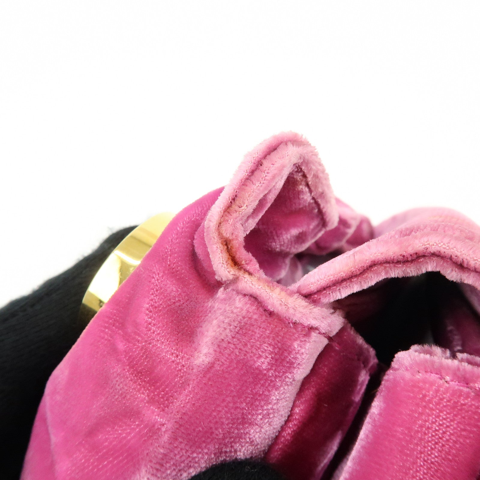BVLGARI BVLGARI Velour Mini Clutch Bag Clutch Purse Pink