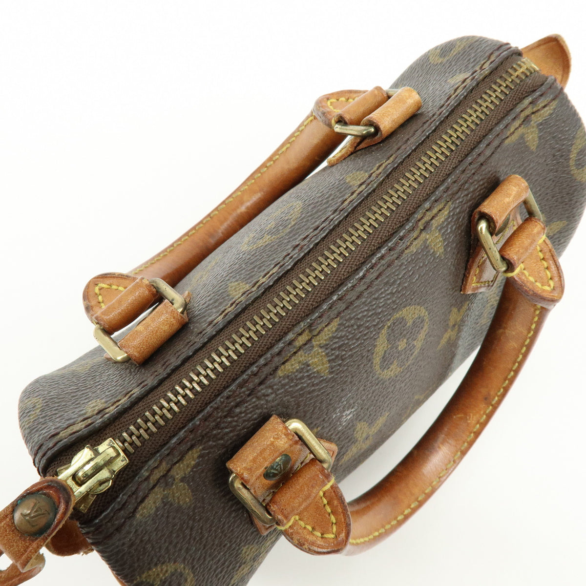 Louis Vuitton Monogram Mini Speedy Hand Bag and Strap M41534 J52315 Lot