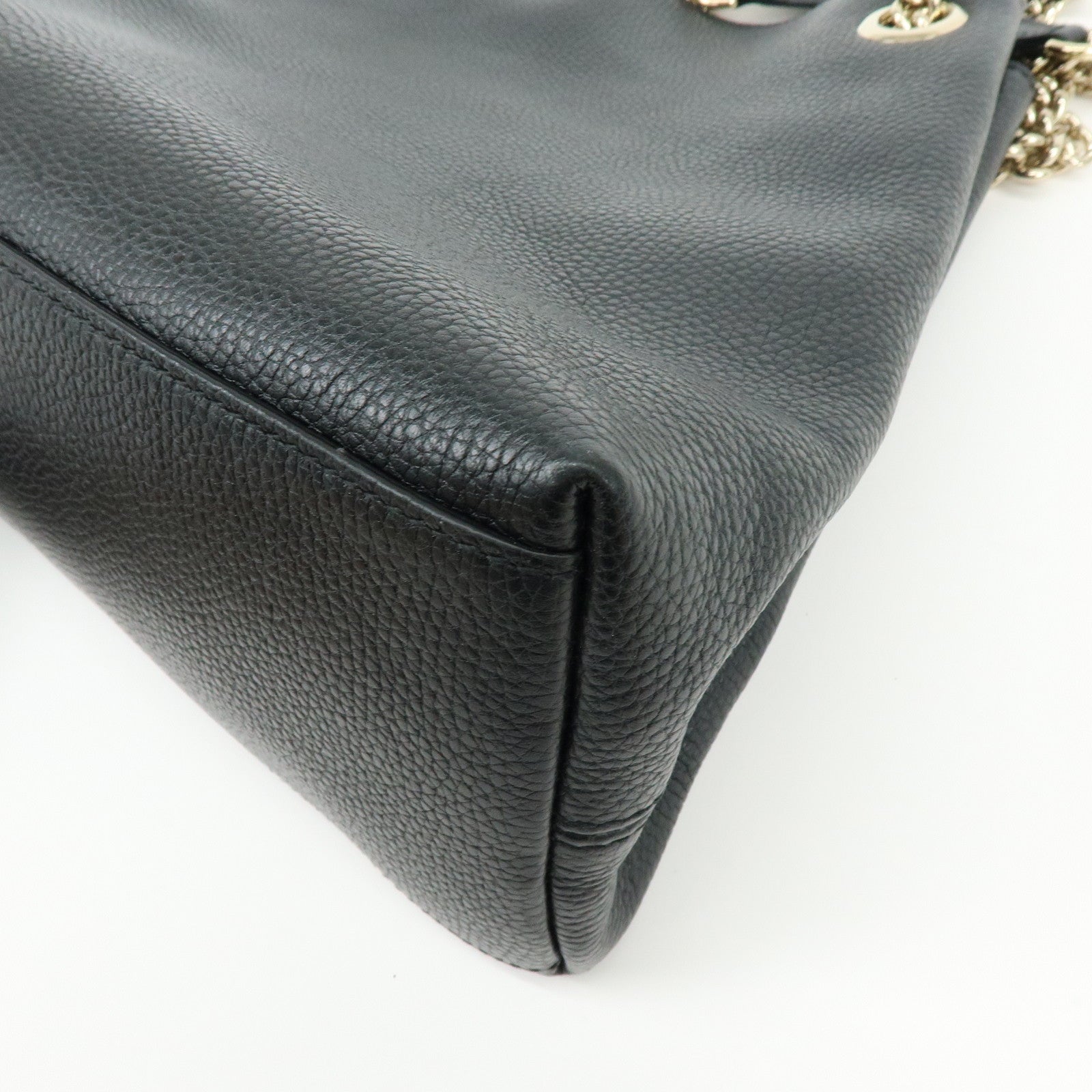 GUCCI SOHO Interlocking G Chain Shoulder Bag Tote Bag Black 536196